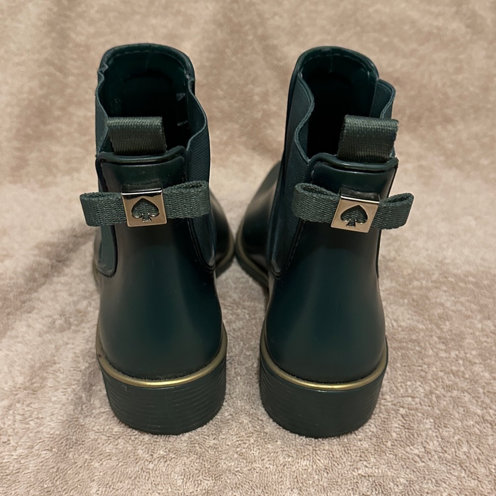 Kate spade Dark Green rain Ankle Boots, Women’s Size 7 - Picture 3 of 8
